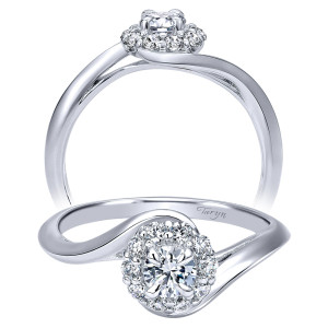 Taryn 14k White Gold Round Halo Engagement Ring TE911796R1W44JJ