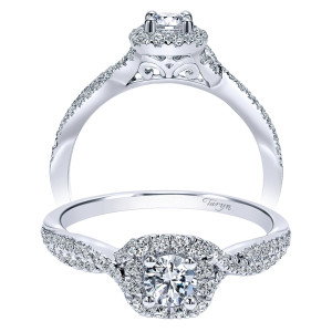 Taryn 14k White Gold Round Halo Engagement Ring TE911926R1W44JJ