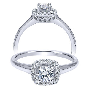 Taryn 14k White Gold Round Halo Engagement Ring TE911928R0W44JJ