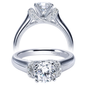 Taryn 14k White Gold Round Straight Engagement Ring TE9239W44JJ