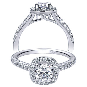 Taryn 14k White Gold Round Halo Engagement Ring TE9319W44JJ
