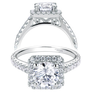 Taryn 14k White Gold Round Halo Engagement Ring TE9329W44JJ