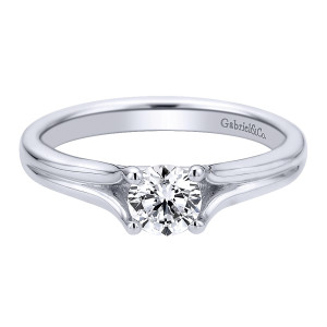 Gabriel 14 Karat Round Split Shank Engagement Ring ER9350W4JJJ