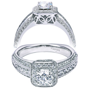 Taryn 14k White Gold Round Halo Engagement Ring TE96095W44JJ