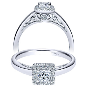 Taryn 14k White Gold Round Halo Engagement Ring TE98424W44JJ