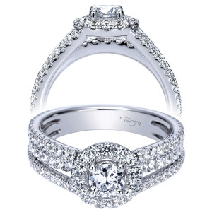 Taryn 14k White Gold Round Halo Engagement Ring TE98535W44JJ