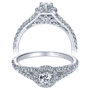 Taryn 14k White Gold Round Halo Engagement Ring TE98575W44JJ