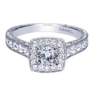 Gabriel 14 Karat Victorian Engagement Ring ER98613W44JJ