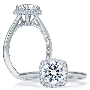 A.JAFFE Platinum Classic Engagement Ring ME1844Q