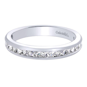 Gabriel 14 Karat Contemporary Wedding Band WB9692W44JJ