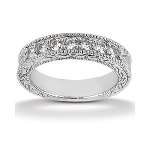 Diamond Antique Band Platinum Taryn Collection TQD B-325