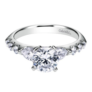 Gabriel 14 Karat Contemporary Engagement Ring ER4091W44JJ