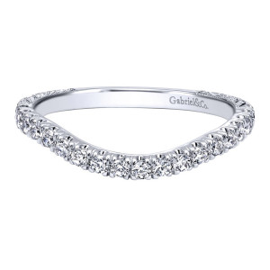 Gabriel 14 Karat Contemporary Wedding Band WB10086W44JJ