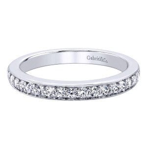 Gabriel 14 Karat Contemporary Wedding Band WB9588W44JJ