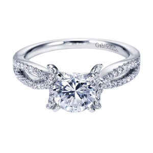 Gabriel 14 Karat Contemporary Engagement Ring ER7271W44JJ