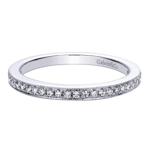 Gabriel 14 Karat Contemporary Wedding Band WB9334W44JJ