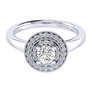Gabriel 14 Karat Perfect Match Engagement Ring ER009A2AHW44JJ