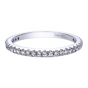 Gabriel 14 Karat Contemporary Wedding Band WB9380W44JJ