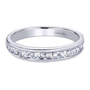 Gabriel 14 Karat Contemporary Wedding Band WB9696W44JJ