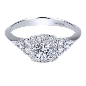 Gabriel 14 Karat Contemporary Engagement Ring ER911600R0W44JJ