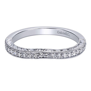 Gabriel 14 Karat Victorian Wedding Band WB10924W44JJ