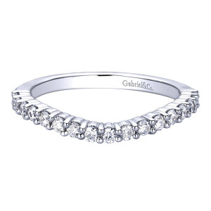 Gabriel 14 Karat Contemporary Wedding Band WB9391W44JJ