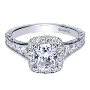 Gabriel 14 Karat Victorian Engagement Ring ER8793W44JJ