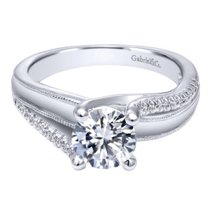 Gabriel 14 Karat Contemporary Engagement Ring ER10260W44JJ