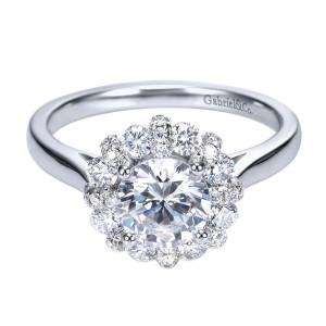 Gabriel 14 Karat Contemporary Engagement Ring ER7944W44JJ