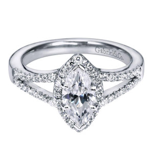 Gabriel 14 Karat Contemporary Engagement Ring ER5878W44JJ