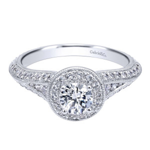 Gabriel 14 Karat Victorian Engagement Ring ER910097W44JJ