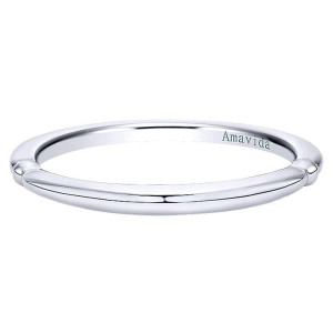 Gabriel 18 Karat White Gold Straight Wedding Band WB11342R4W8JJJ