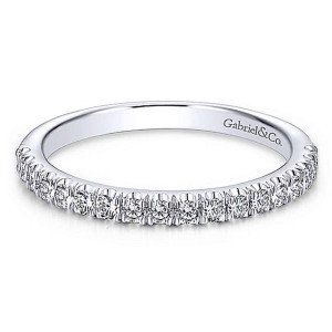 Gabriel 18 Karat White Gold Straight Wedding Band WB13861C4W84JJ