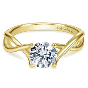 Gabriel 14 Karat Contemporary Engagement Ring ER7517Y4JJJ