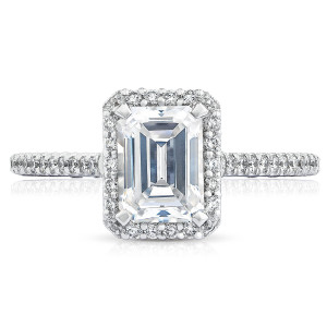 Tacori HT254715EC75X55 18 Karat Petite Crescent Engagement Ring
