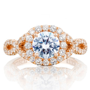 Tacori HT2549CU65PK 18 Karat Pretty In Pink Engagement Ring