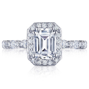Tacori HT2560EC75X55 18 Karat Petite Crescent Engagement Ring