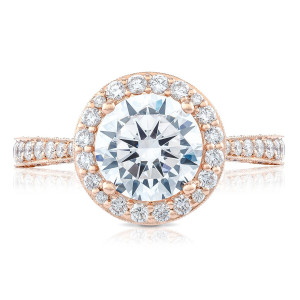 Tacori HT2650RD8PK 18 Karat RoyalT Engagement Ring