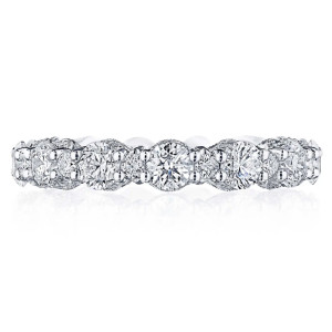 Tacori HT268365 Platinum Classic Crescent RoyalT Multi-Size Diamond Eternity Wedding Ring