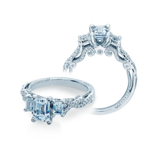 Verragio Insignia-7074EM Platinum Engagement Ring