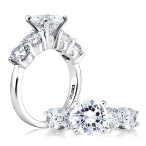 A Jaffe 14 Karat Classic Engagement Ring ME1083