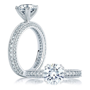 A Jaffe Platinum Diamond Engagement Ring ME1465