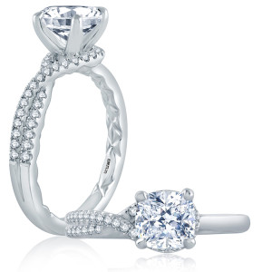 A.JAFFE 18 Karat Classic Engagement Ring ME2124Q