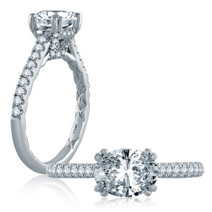 A.JAFFE 18 Karat Classic Engagement Ring ME2142Q