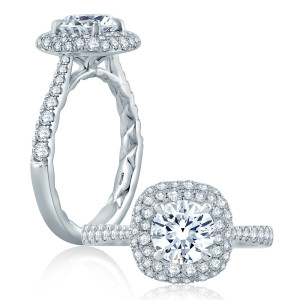 A.JAFFE 18 Karat Classic Engagement Ring ME2164Q