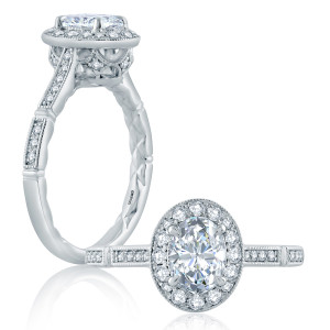 A.JAFFE 18 Karat Classic Engagement Ring ME2188Q