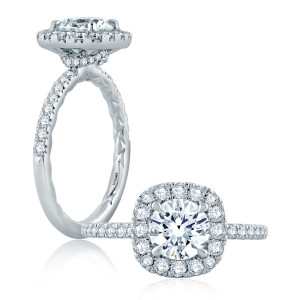 A.JAFFE 18 Karat Classic Engagement Ring ME2202Q