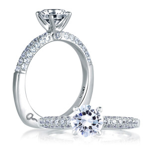 A Jaffe Platinum Signature Engagement Ring MES307