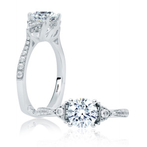 A.JAFFE 14 Karat Signature Engagement Ring MES829