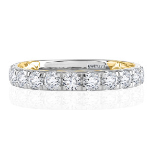 A.JAFFE Platinum Classic Diamond Wedding Ring MRCOV2348Q